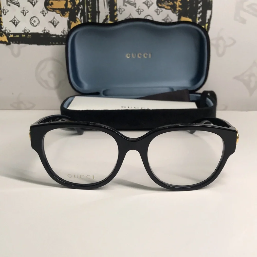 New Authentic Gucci Black Oversized Glasses GG1411O 004